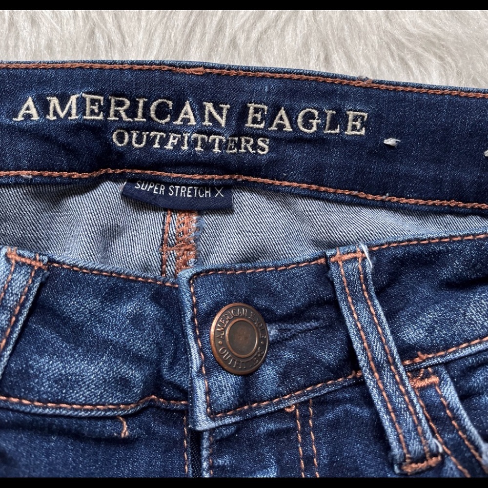 American Eagle Super Stretch X Jeans Sz 0 - Picture 5 of 8